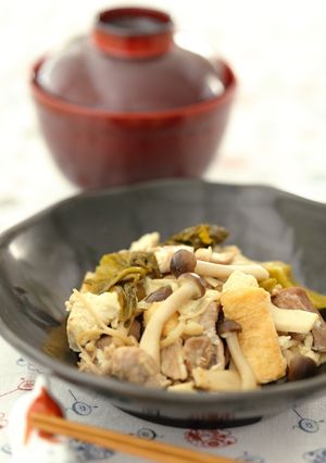 お豆腐の高菜炒め-レシピのメイン写真