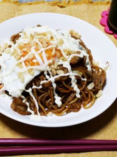 男子が絶対喜ぶ!目玉焼きソース焼きそば♡-レシピのメイン写真