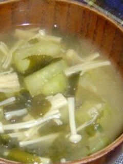胡瓜のお味噌汁-レシピのメイン写真