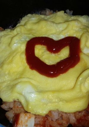 レンジだけオムライス( ▔•з•▔ )-レシピのメイン写真