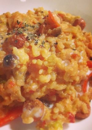 秋きのこと色々野菜のトマトリゾット♪-レシピのメイン写真