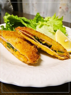 バジル風味のかぼちゃの✿ハムカツ-レシピのメイン写真