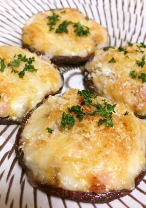 椎茸のハムマヨチーズ焼き-レシピのメイン写真