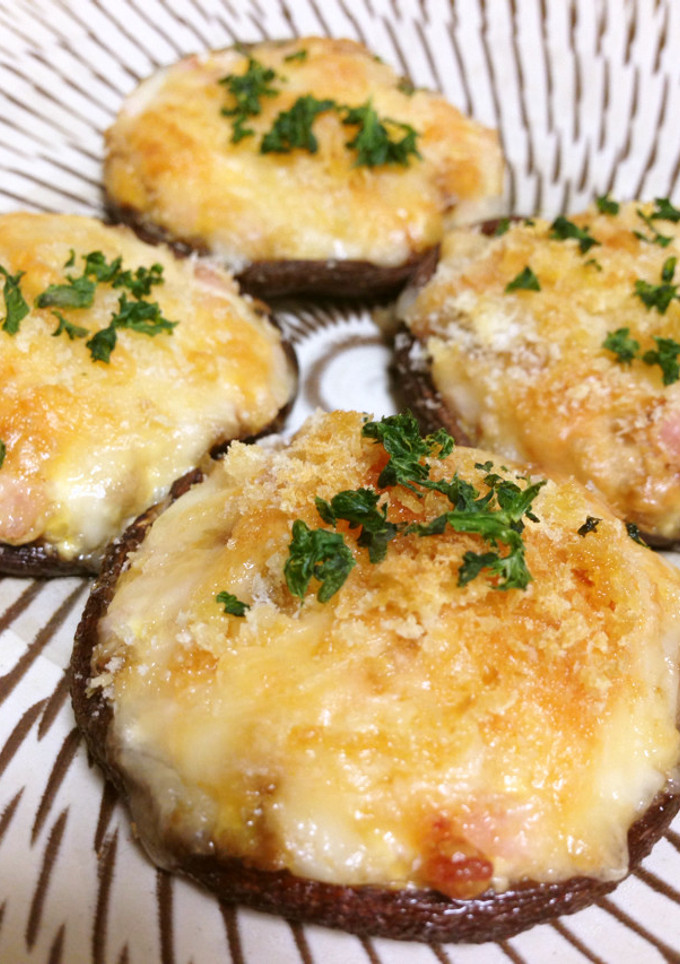 椎茸のハムマヨチーズ焼き-レシピのメイン写真