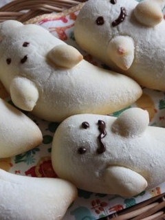ハロウィンのお化けあんパン-レシピのメイン写真