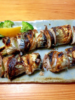 秋刀魚の白ネギ巻き 焼き!-レシピのメイン写真