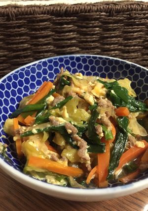 フライパンで☆たっぷり野菜の卵とじ-レシピのメイン写真