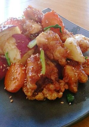鶏肉と彩り野菜の甘辛和え-レシピのメイン写真