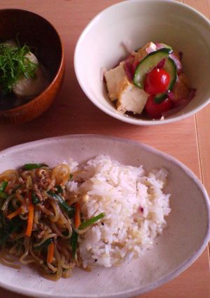 超低カロリー!しらたきチャプチェ丼-レシピのメイン写真
