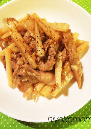 豚肉と長いものマヨネーズ炒め-レシピのメイン写真