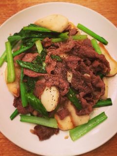 牛肉・小松菜・カブ♡肉野菜炒め-レシピのメイン写真