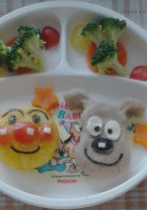 祝1歳！アンパンマンのお祝いプレート-レシピのメイン写真