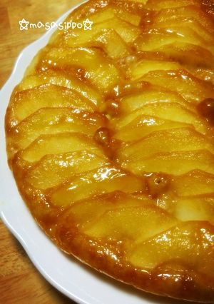 フライパンで☆タタン風、飴色りんごケーキ-レシピのメイン写真
