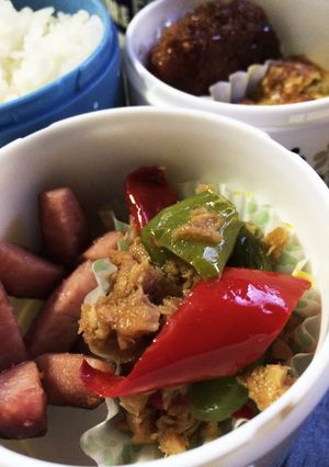 簡単お弁当のおかず(甘長ピーマン)-レシピのメイン写真