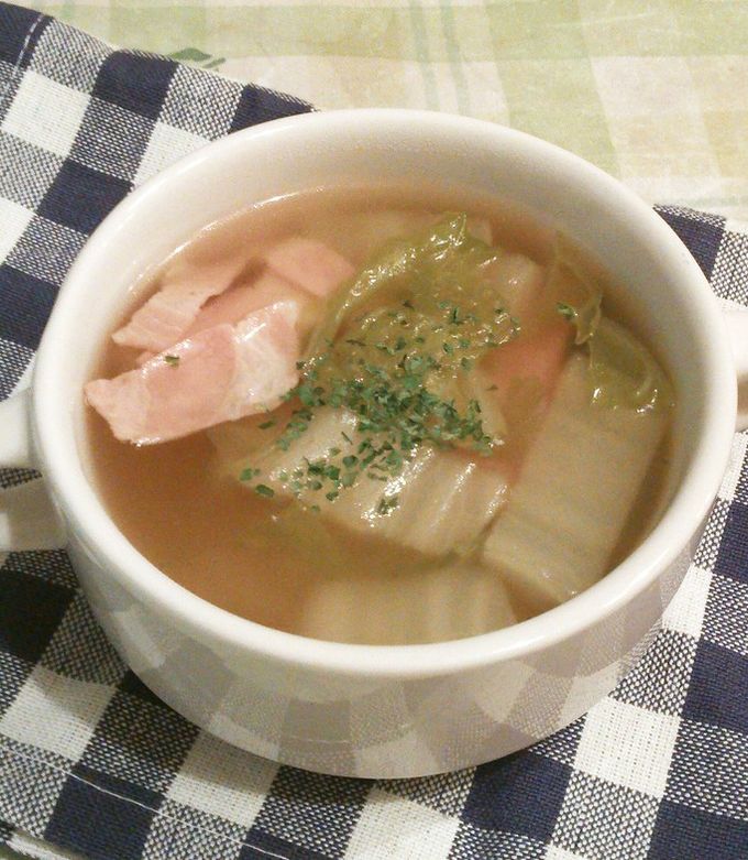 白菜とベーコンのコンソメスープ-レシピのメイン写真