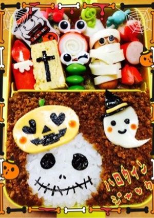 ハロウィン☆ジャックそぼろ弁当・キャラ弁-レシピのメイン写真