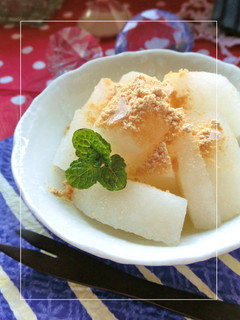 甘ぁ~い梨にチョイ足し✯~塩きなこ。-レシピのメイン写真