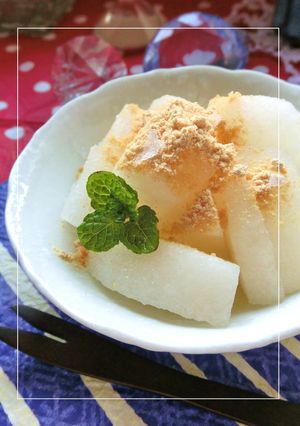 甘ぁ～い梨にﾁｮｲ足し✯～塩きなこ。-レシピのメイン写真