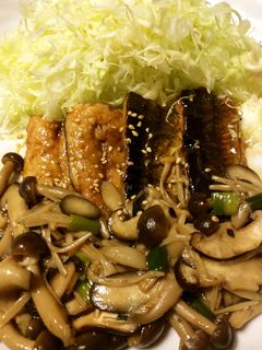 さんまの蒲焼き〜きのこソテーがけ〜-レシピのメイン写真