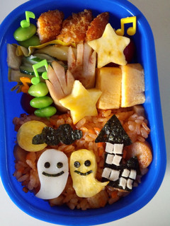 おばけ(ハロウィン)のお弁当~幼稚園児-レシピのメイン写真