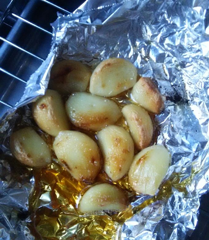 魚焼きグリルでにんにくのホイル焼き-レシピのメイン写真