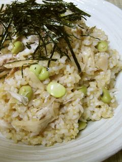 ひたし豆で!焼きアジと玄米のまぜ寿司-レシピのメイン写真