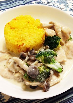 たっぷりきのこのクリームチキンピラフ-レシピのメイン写真