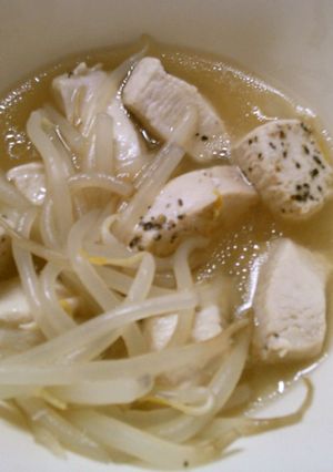 節約！美味しい 鶏肉 もやしの 塩スープ-レシピのメイン写真