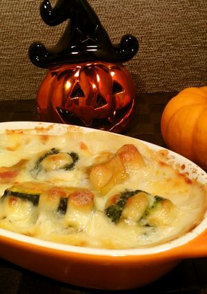 簡単ハロウィンかぼちゃグラタン-レシピのメイン写真