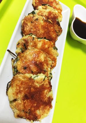 簡単☆混ぜて焼くだけ豆腐海鮮チーズチヂミ-レシピのメイン写真