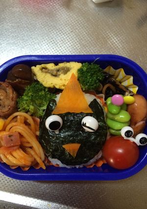 猫キャラ弁 なんとなくハロウィン-レシピのメイン写真