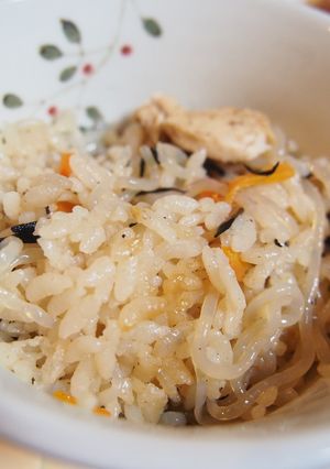 ささみとひじきの炊き込みご飯-レシピのメイン写真