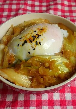 給料日前の節約!ねぎ玉丼♪-レシピのメイン写真