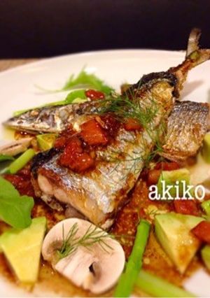 たっぷり野菜と秋刀魚のバルサミコソース-レシピのメイン写真