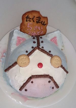 ろぼにゃんのお誕生ケーキ-レシピのメイン写真