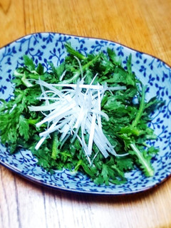 春菊と白髪ねぎのサラダ-レシピのメイン写真