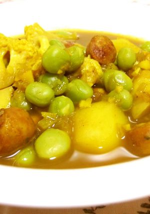しお豆とソーセージのスープカレー-レシピのメイン写真