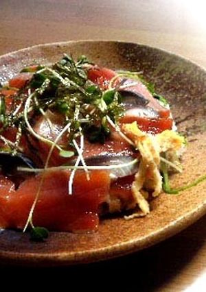 酒粕漬けサーモンとしめ鯖のちらし寿司-レシピのメイン写真