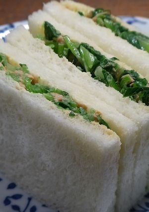 壬生菜とツナのシャキシャキサンド-レシピのメイン写真