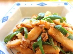 じゃがいも･ピーマン･豚ひき肉の甘辛炒め-レシピのメイン写真