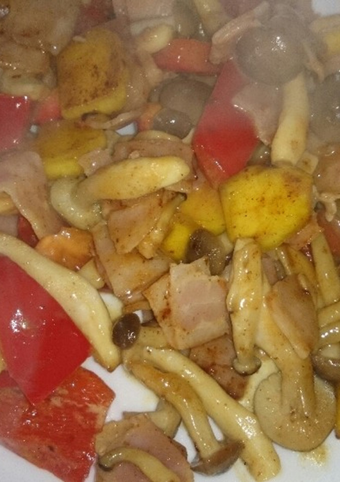 ベーコンとしめじと野菜のオイマヨ炒め-レシピのメイン写真
