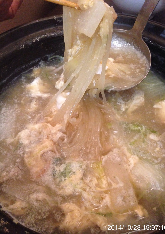 鍋の残りを最大活用！柚子胡椒温麺雑炊-レシピのメイン写真
