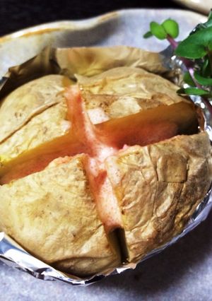 丸ごとジャガの明太マヨ♡炉端焼き風-レシピのメイン写真