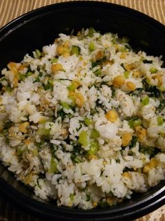 野沢菜×じゃこ×天かすde混ぜご飯♪-レシピのメイン写真