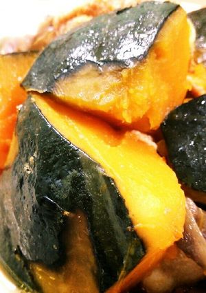 美味しぃ♪ミョウガと豚肉のカボチャ煮❤-レシピのメイン写真