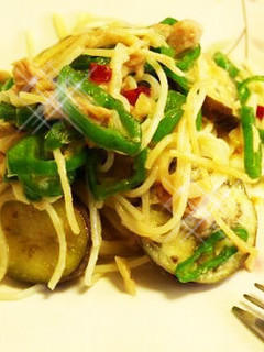Wトウガラシとなすのパスタ-レシピのメイン写真