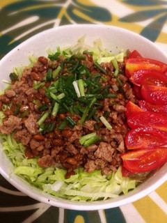 栄養満点♡納豆とひき肉でカフェ風どんぶり-レシピのメイン写真