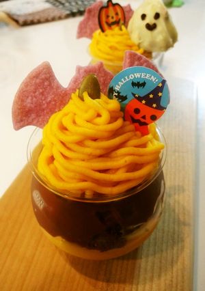 ヘルシー♪かぼちゃ＆ココアプリン-レシピのメイン写真