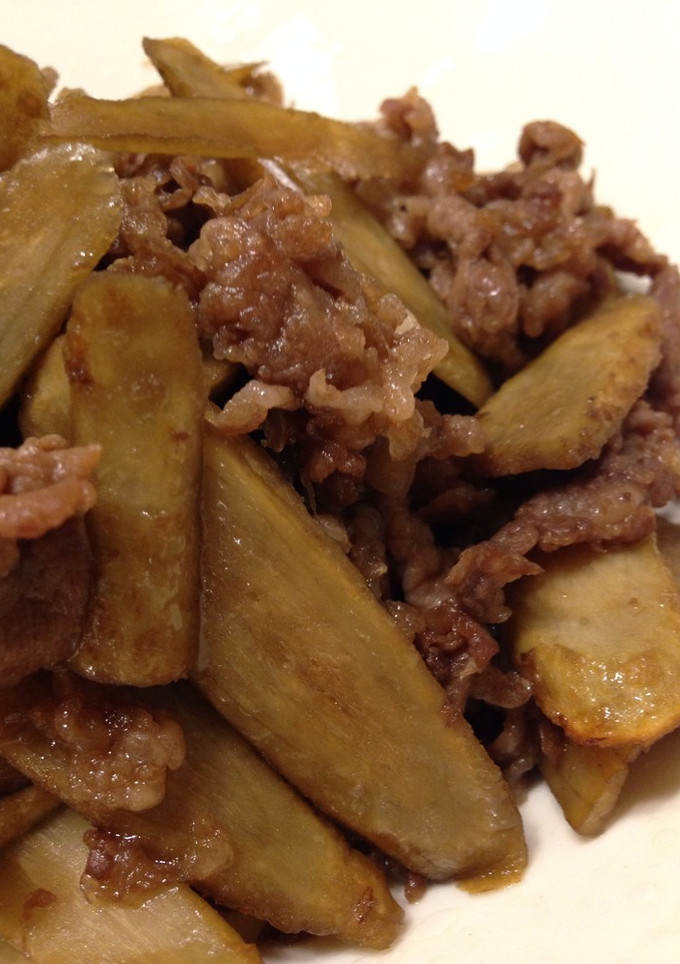 ごぼうと牛肉の炒め物-レシピのメイン写真