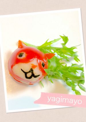 キャラ弁に☆プチトマトdeジバニャン♥-レシピのメイン写真